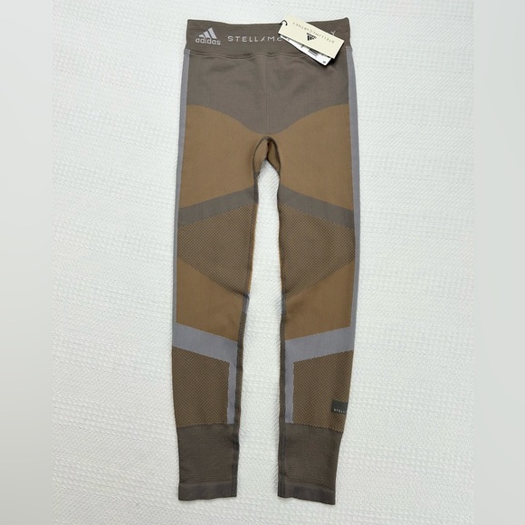 Stella McCartney Adidas Run Knit Tight Size Small, Tan/Taupe, Gray NWT - Picture 3 of 14